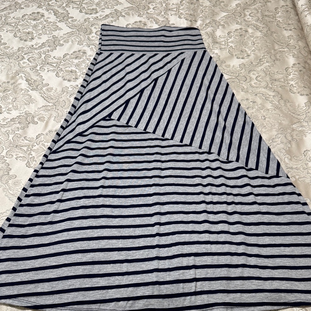Striped Gray and dark blue Women's Skirt